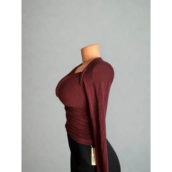 OGL long sleeve  asymetric built-in bra shirt Size XS NWT - Picture 2 of 4